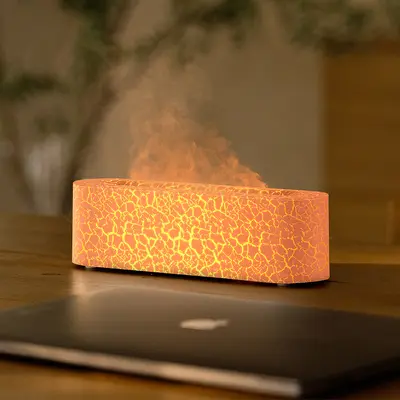 Neue Desktop-Ultraschall-Aromatherapie-Maschine mit farbigen künstlichen Flammen, USB-Luftbefeuchter für Zuhause und Hotels, grenzüberschreitend - 12