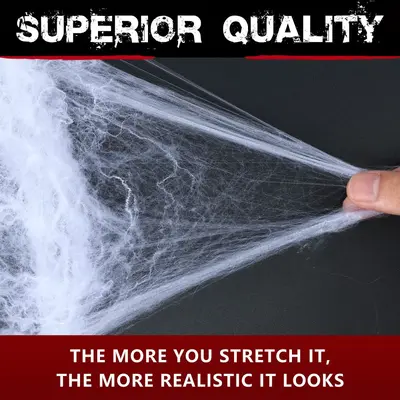 Halloween Fake Black Spider and Spider Web Prank Decoration Set