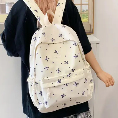 Schulrucksack für Schüler mit japanischem minimalistischen Design, leicht und großvolumig, Straßen-Trend-Rucksack für Mädchen