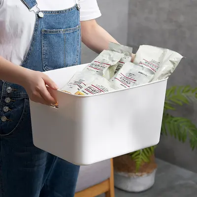 Plastic storage box for kitchen, pantry organizer