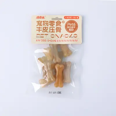 Pressed Cowhide Dog Chew Bone, Dental Cleaning Durable Treat - 7