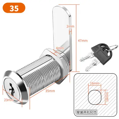 MS402 Iron Key Drawer and Cabinet Lock Black Tongue Lock - 10