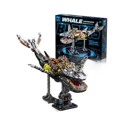 Mechanical Rocking Whale and Dinosaur Building Block Toy for Children