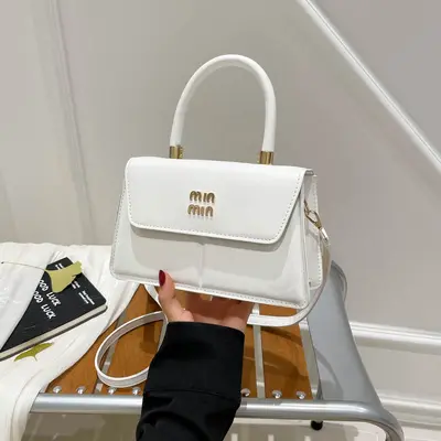 Women's Shoulder Bag, Small Square Model, Solid Color - 3