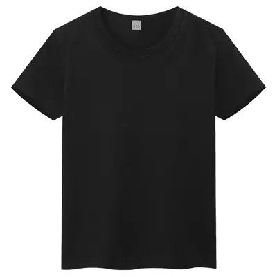 Children's Short Sleeve Cotton T-Shirt, Solid Color, Custom Printed Logo - 7