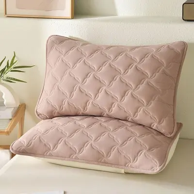 Quilted Pillowcase Cover, Oil and Drool Proof, Machine Washable - 10