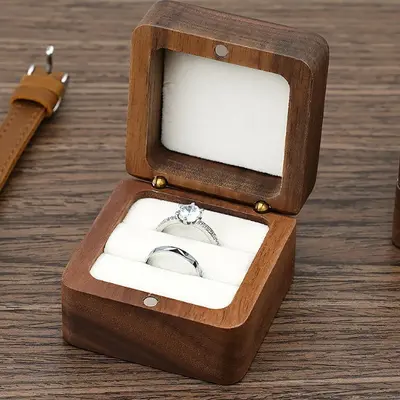 Angebot Holz Schmuckkasten klein tragbar Reise Ring Ohrringe Ohrringe Halskette Mini Schmuck Aufbewahrungsbox