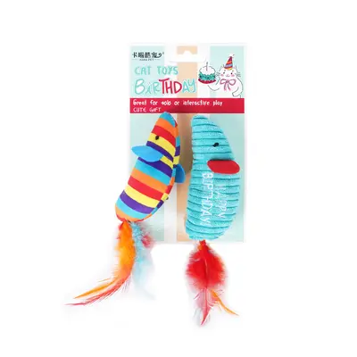 Kedi Oyuncağı 2'li Set, Gerçekçi Fare ve Kedi Oltası, Yavru Kediler İçin - 8