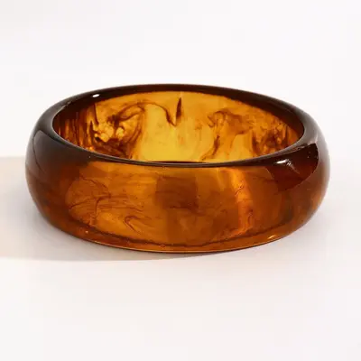 Vintage Kunstharz-Armband mit breitem Rand, Marmormuster, mehrfarbig - 10