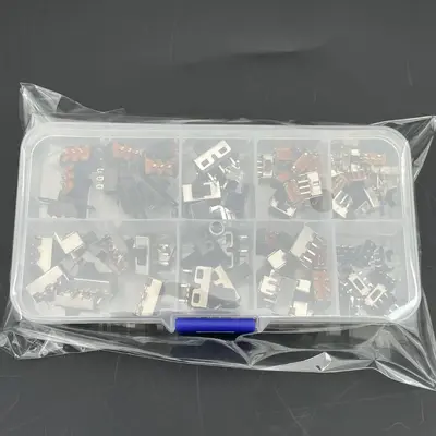 70er-Set Kippschalter, 8 Typen, 3 Pins, im Karton - 5