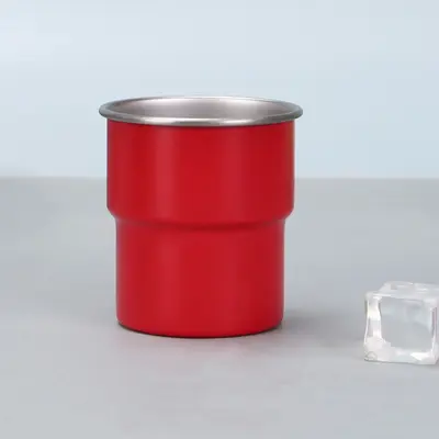 New 304 stainless steel mini wine glass single-layer corrugated edge anti-scald thermos cup outdoor camping style picnic water cup - 10