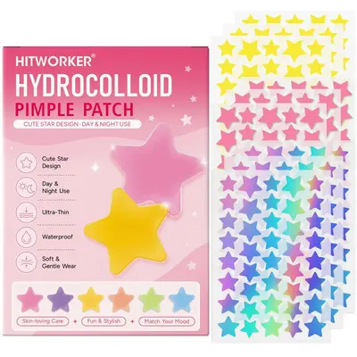 Bunte Sternen-Pickelpflaster, hautfreundlich, unter Make-up - 6