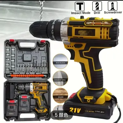 Lithium-ion cordless drill, two-speed