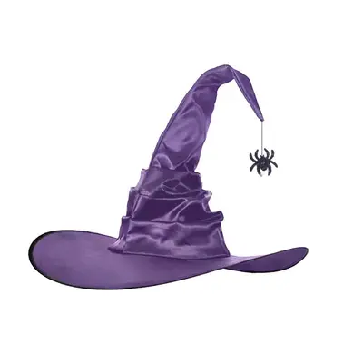 Black Pleated Witch Hat, Funny Halloween Costume Accessory - 11
