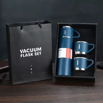 304 stainless steel thermos 3-lid gift set - 8