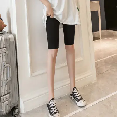 Women's Modal 3/4 Length Leggings, Thin High-Waist, Plus Size Available - 7