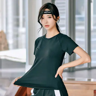瑜伽服健身房运动套装女大码宽松夏秋季新款晨跑步网红速干衣