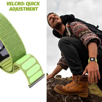 Wave Pattern Nylon Velcro Strap for Huawei Fit 5 - 5