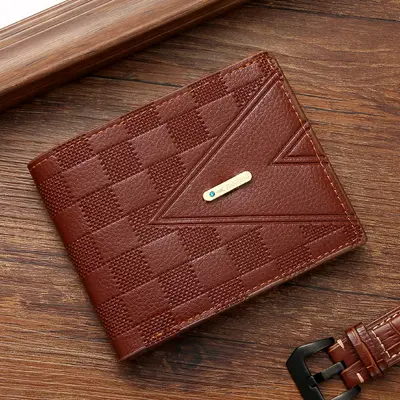 Men's Short Business Wallet, Horizontal Style, Multi Card Slots - 5
