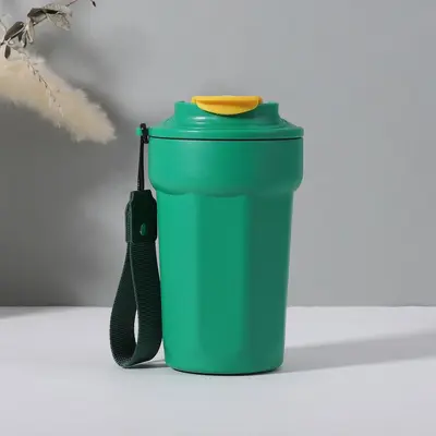 Smart temperature display 304 stainless steel thermos cup, stylish portable coffee mug for men and women, minimalist design, customizable. - 12