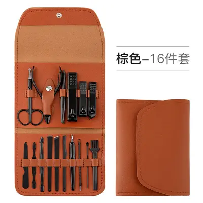 Nail scissor set manicure tools nail scissor for men carbon steel nail scissor ear cleaning stick pedicure set - 8
