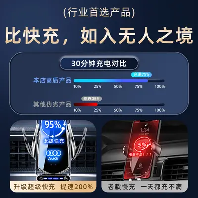 Audi A3 A4L A6L A8 Q3 Q5L Q7 Uyumlu Araç İçi Telefon Tutucu, Kablosuz Şarj - 4