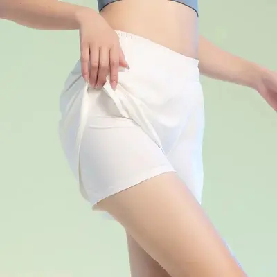 瑜伽短裤女夏季专业训练三分健身裤户外马拉松假两件运动裤防走光