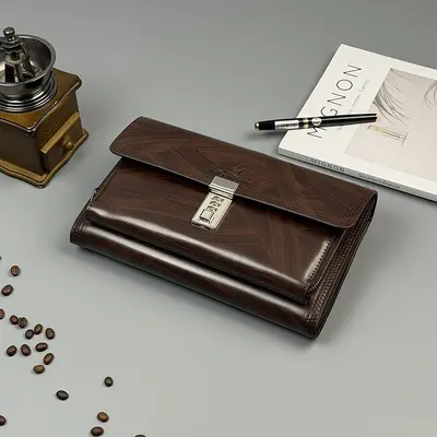 Men's Clutch Bag with Combination Lock, Large Capacity, Business Gift - 8