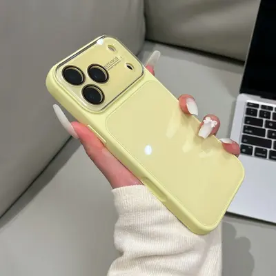适用iPhone18promax手机壳秒变大视窗糖果色亮面玻璃苹果17保护套 - 11