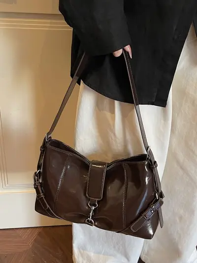 Damen-Achseltasche, schlichte Pendler-Umhängetasche - 5