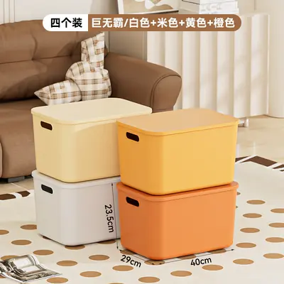 PP plastic storage box with lid, thickened, large capacity - 10