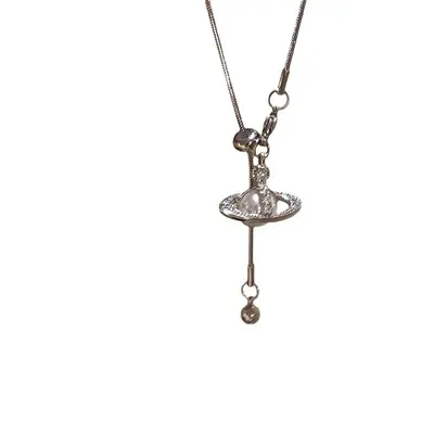 Planet-Perlenkette, verstellbar, Pullover-Halskette - 5