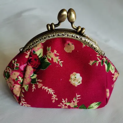 Handmade Canvas Coin Purse, Small Key and Card Wallet - 9