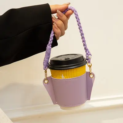 Lederhülle für Becher, isolierend und hitzebeständig, für Kaffee- und Milchteebecher