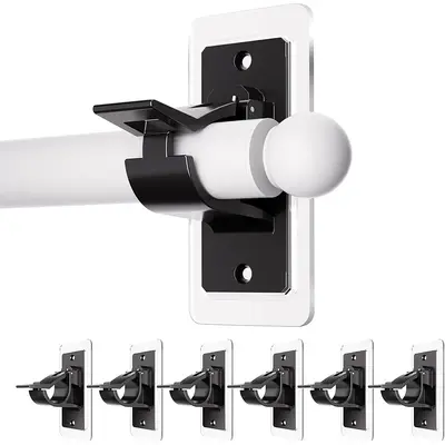 Delme Gerektirmeyen Yapışkanlı Perde Çubuğu Kancası, Banyo ve Yatak Odası İçin