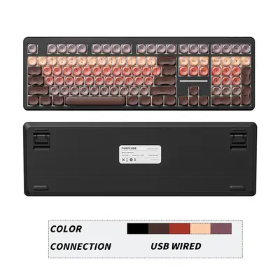 FURYCUBE IP108 Ruj Temalı Kablosuz RGB Oyun Klavyesi - 9