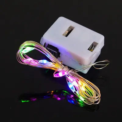 1 metre sıcak ışık LED renkli ışık dize 2 metre renkli ışıklar bebeğin nefes buketi dekoratif ışıklar doğum günü Noel isteyen şişe ışıkları - 3
