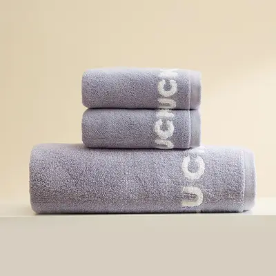 Cotton Bath Towel Set, 3-Piece, Pure Cotton