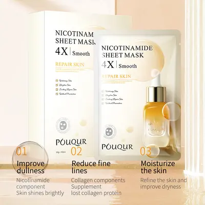 All-English Collagen/Niacinamide/Soothing Hydrating Facial Mask - Wholesale for Export