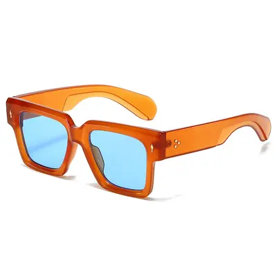 Square Frame Sunglasses Unisex Minimalist Large Frame - 4