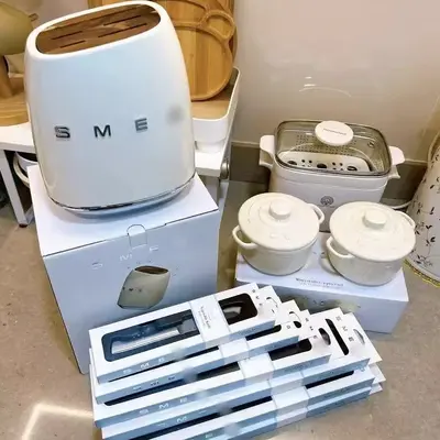 SM Smai EG Messerhalter Edelstahl Creme-Farbe
