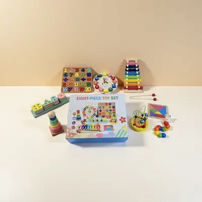 Frühpädagogische Lernspielzeuge für Kinder, Holzmusikspielzeuge für Babys, Orff-Musikinstrumente, Holzinstrumentenset, pädagogische Spielpuzzles. - 8