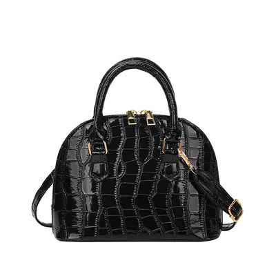 Women's Crocodile Pattern Shell Shoulder Bag, Korean Style Crossbody - 6