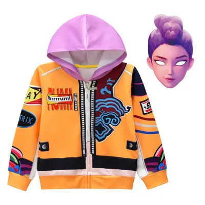 K-POP:2 Printed Girls' Zip Hooded Cardigan Jacket, Style 36331 - 9