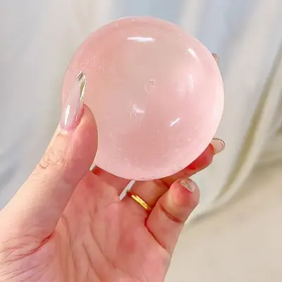 Cherry Blossom Pink Coconut Oil Squishy Stress Relief Toy - 7