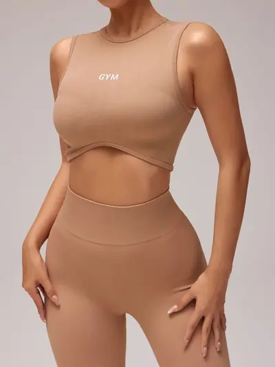 Kadın yoga takımı, elbise ve tayt, yüksek bel, kalça kaldırıcı - 7