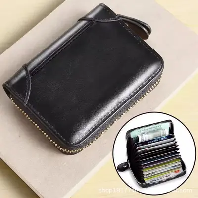 RFID-Blocking Men's Card Holder with Multiple Card Slots - 6