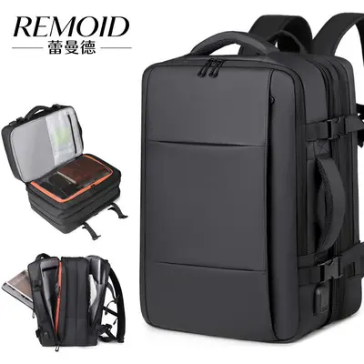 Expandable large capacity backpack, business travel laptop backpack, multifunctional luggage backpack, men's style