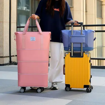 Travel bag, large capacity, three-layer expandable