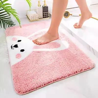 Bathroom Mat, Absorbent Non-Slip Thick Entrance Rug, Multiple Designs